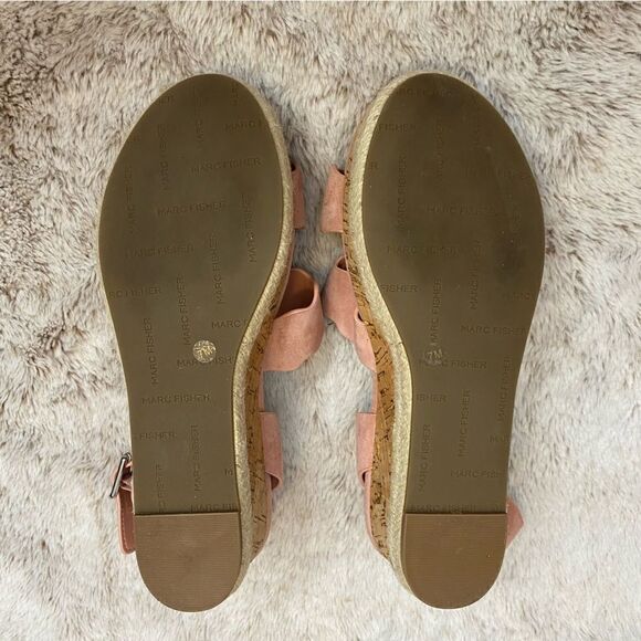 Marc Fisher Fayme Platform Scallop Sandals Women's Shoes In Coraline Women’s 7 - Picture 6 of 7